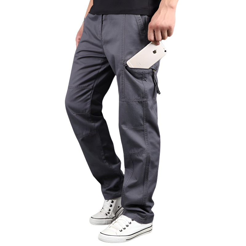 Pantaloni cargo militari uomo multitasche