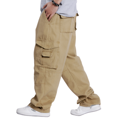 Pantaloni cargo uomo larghi