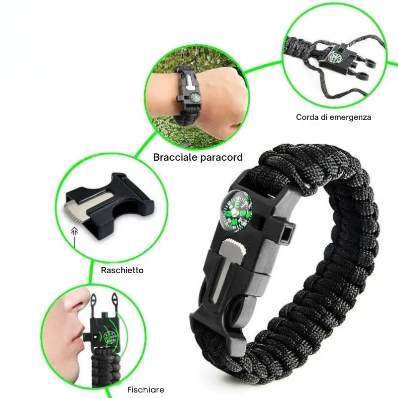 Kit di sopravvivenza con coltello multiuso