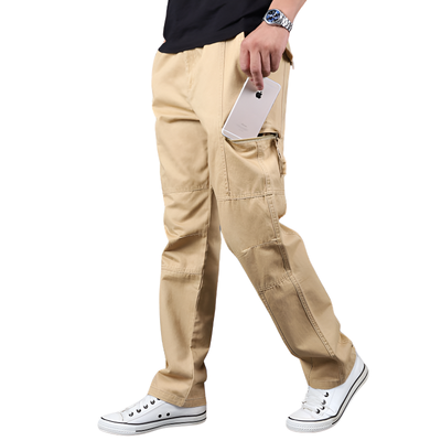Pantaloni cargo militari uomo multitasche