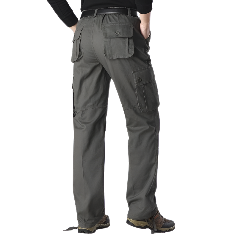 Pantaloni cargo uomo grigio