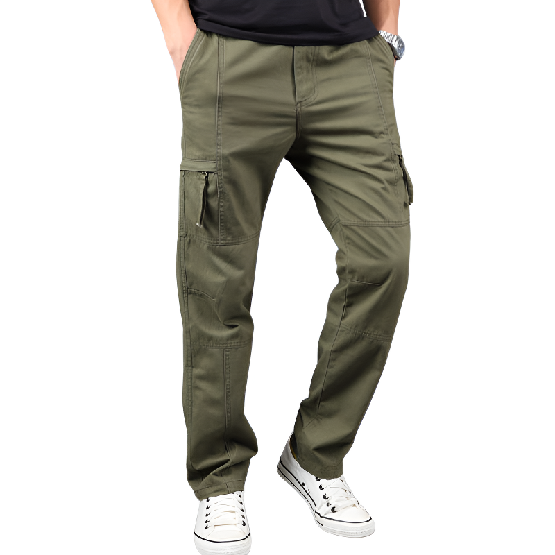 Pantaloni cargo militari uomo multitasche