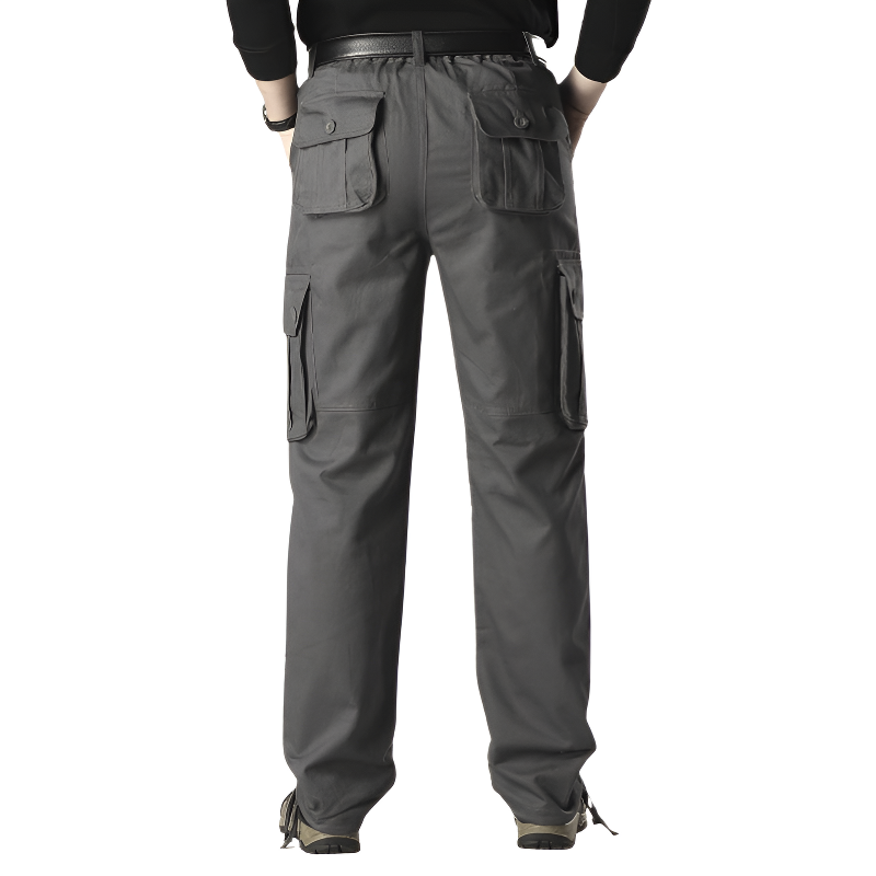 Pantaloni cargo uomo grigio
