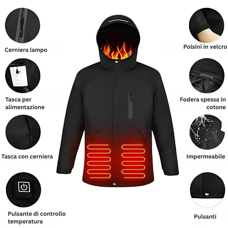 Giacca da sci riscaldata