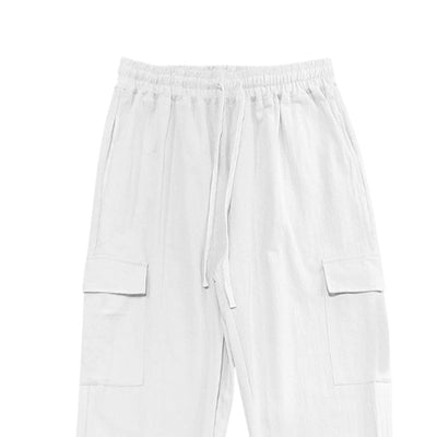 Pantaloni cargo bianchi uomo