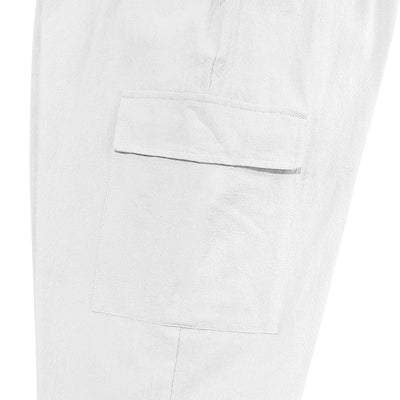 Pantaloni cargo bianchi uomo