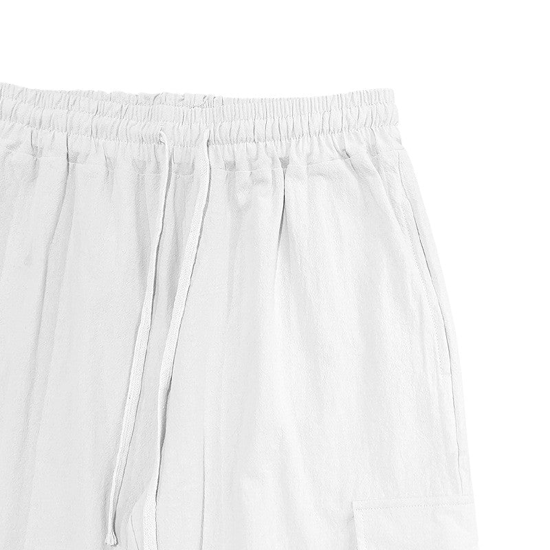 Pantaloni cargo bianchi uomo