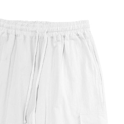 Pantaloni cargo bianchi uomo