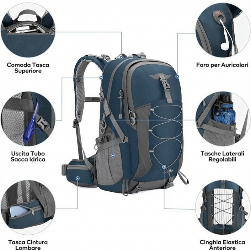 Zaino escursionismo 40 litri