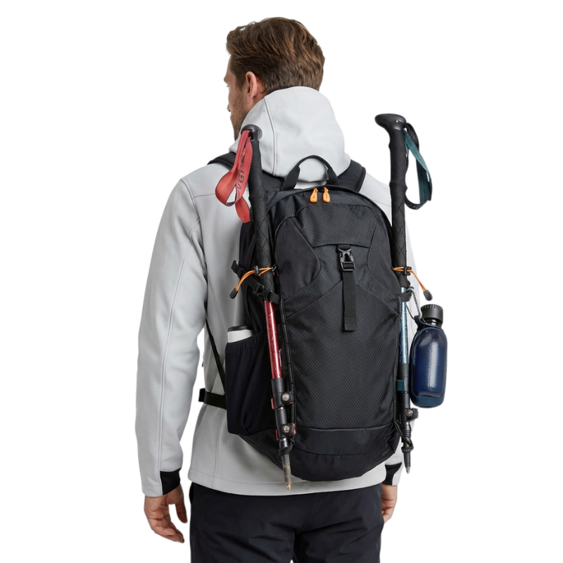 Zaino da trekking nero da 30 litri