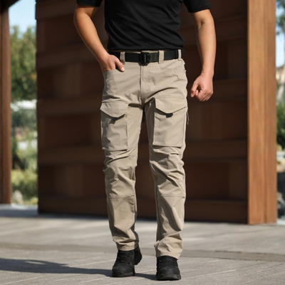 Pantaloni cargo militari uomo multitasche