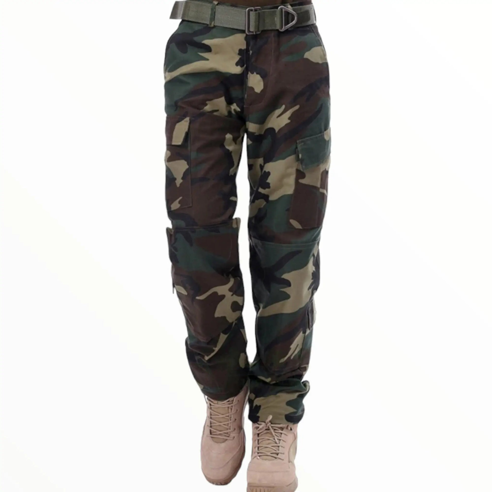 Army cargo camo combat military trousers