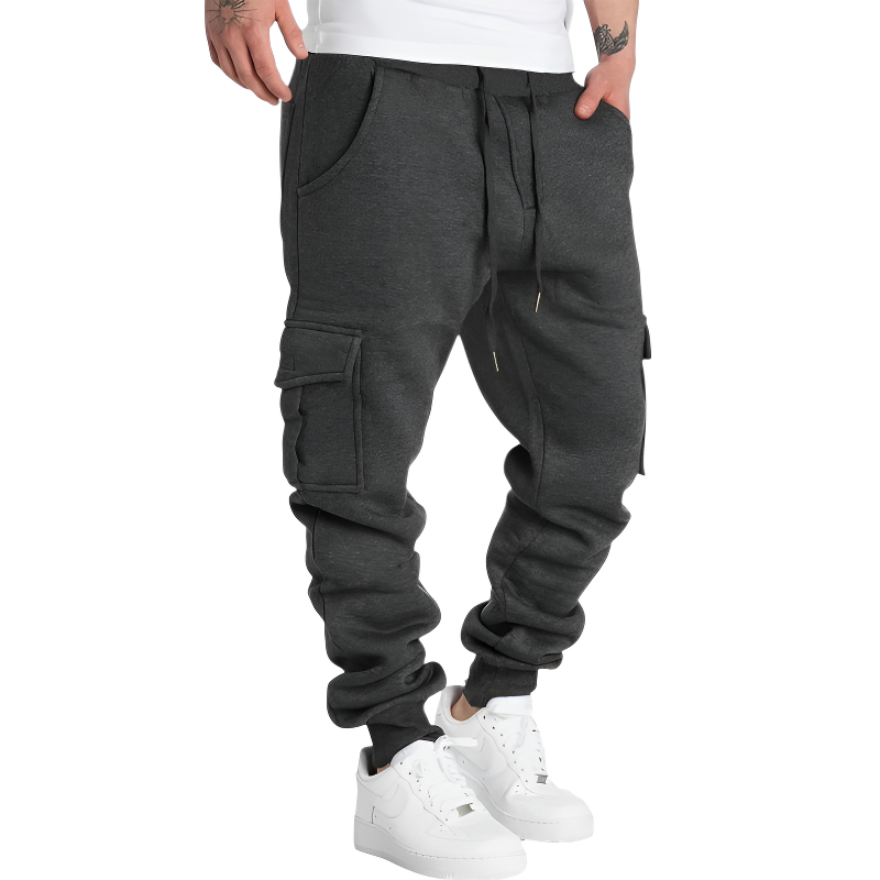 Pantaloni tuta cargo uomo