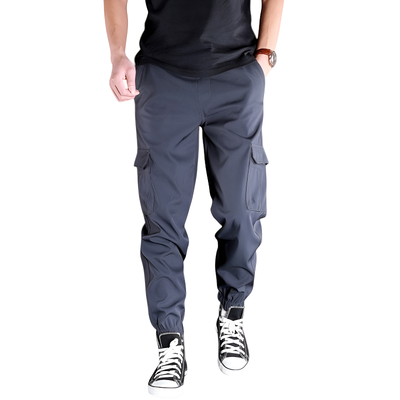 Pantaloni uomo cargo con elastico alle caviglie