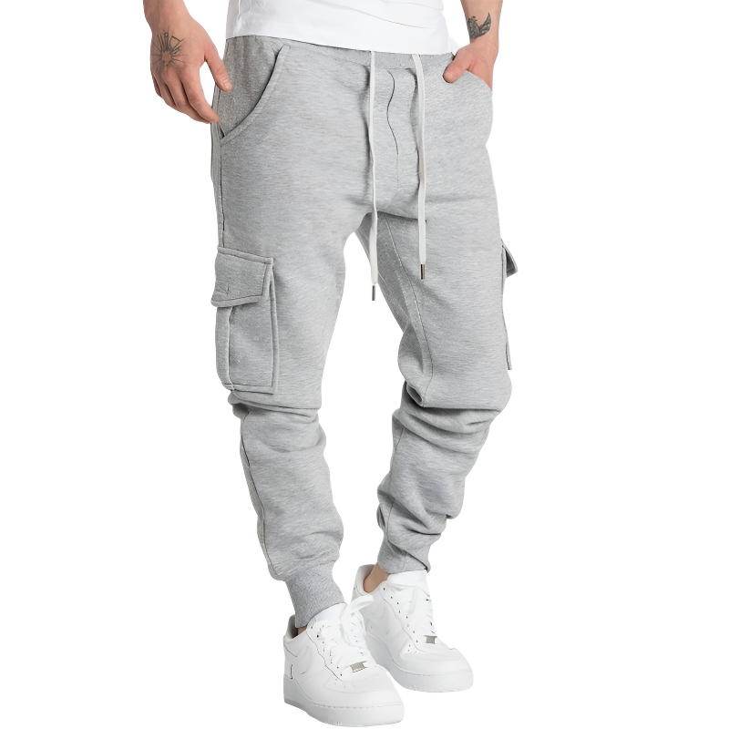 Pantaloni tuta cargo uomo