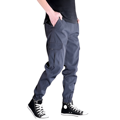 Pantaloni uomo cargo con elastico alle caviglie