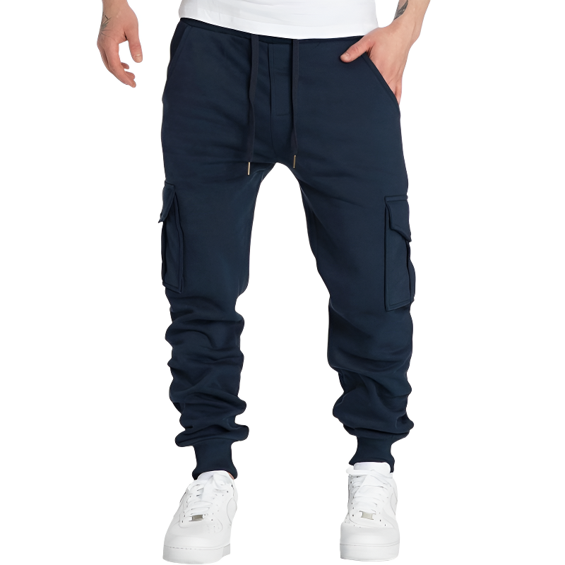 Pantaloni tuta cargo uomo