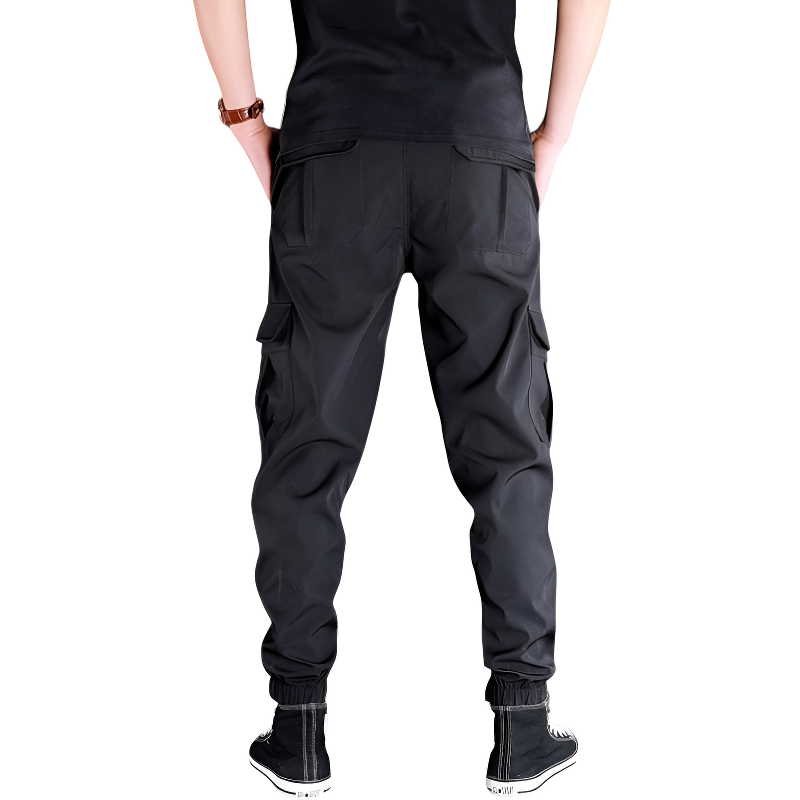 Pantaloni uomo cargo con elastico alle caviglie