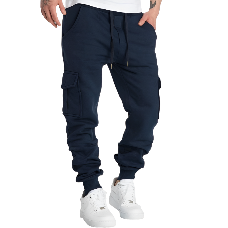 Pantaloni tuta cargo uomo