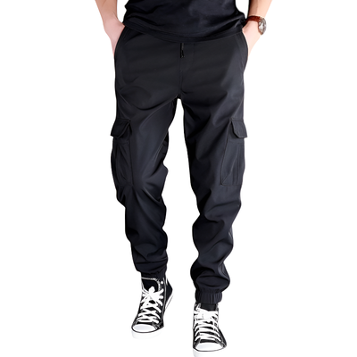 Pantaloni uomo cargo con elastico alle caviglie