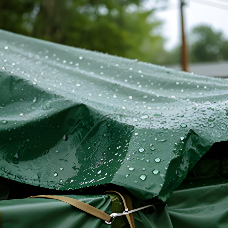 Telo impermeabile verde