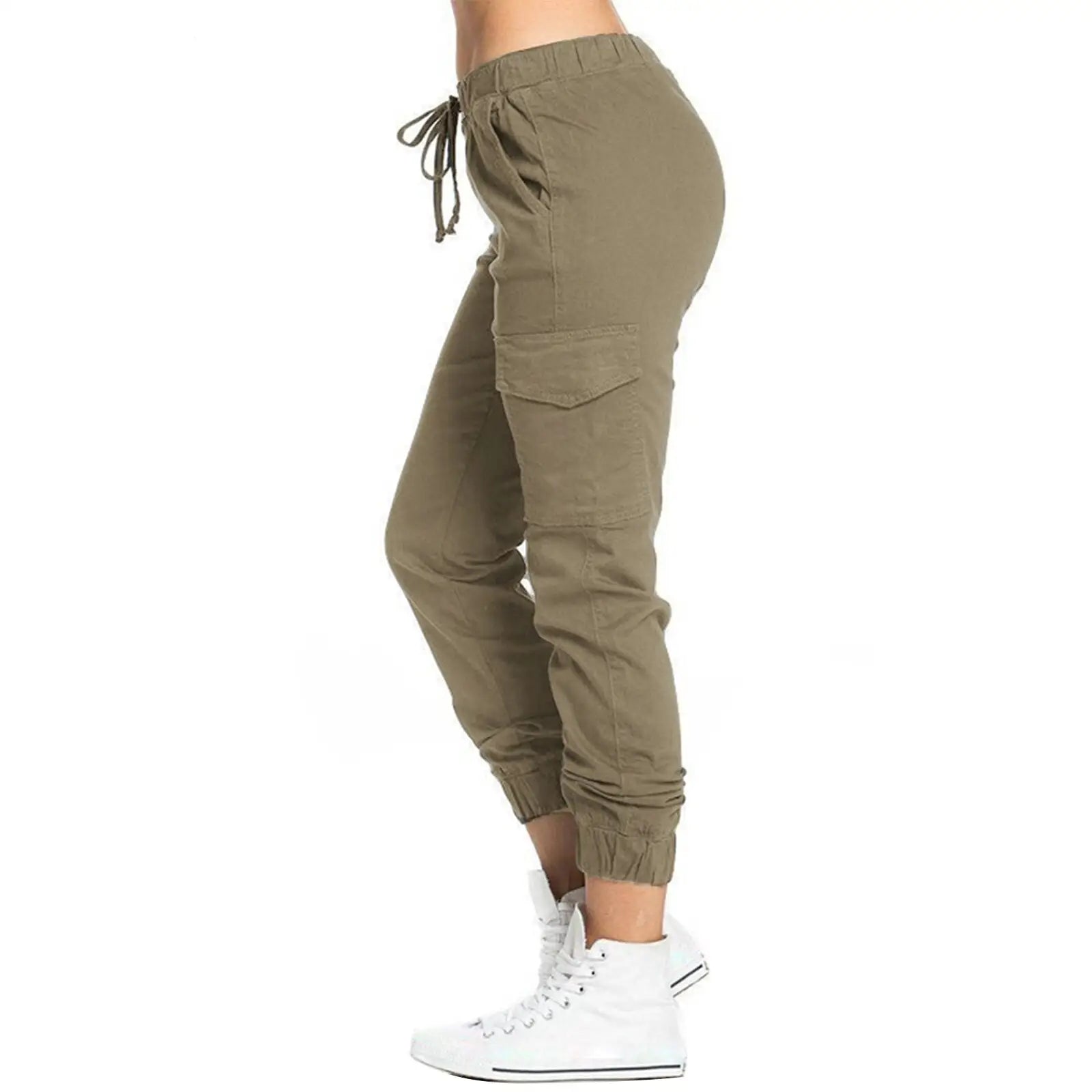 Pantalon treillis femme kaki