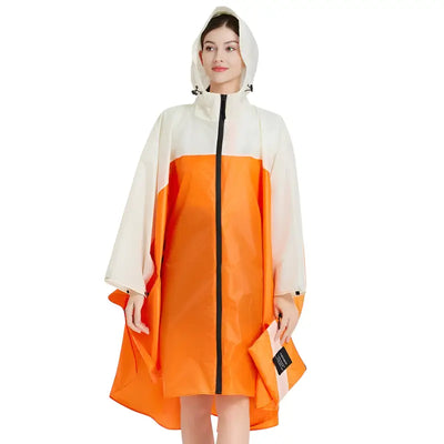 Poncho de pluie femme coupe vent