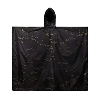 Poncho noir imperméable randonnée