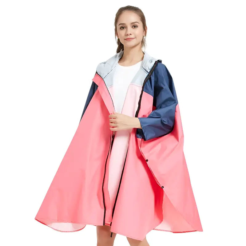 Poncho pluie bicolore
