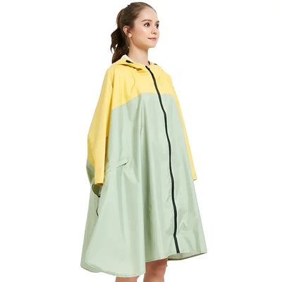 Poncho pluie bicolore
