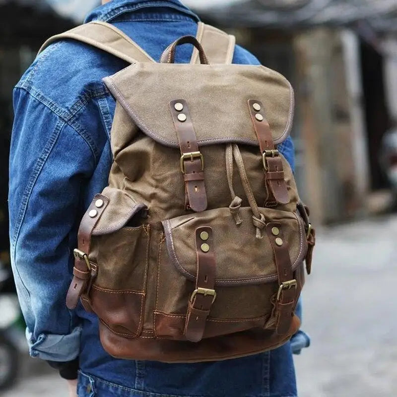 Sac à dos vintage homme militaire