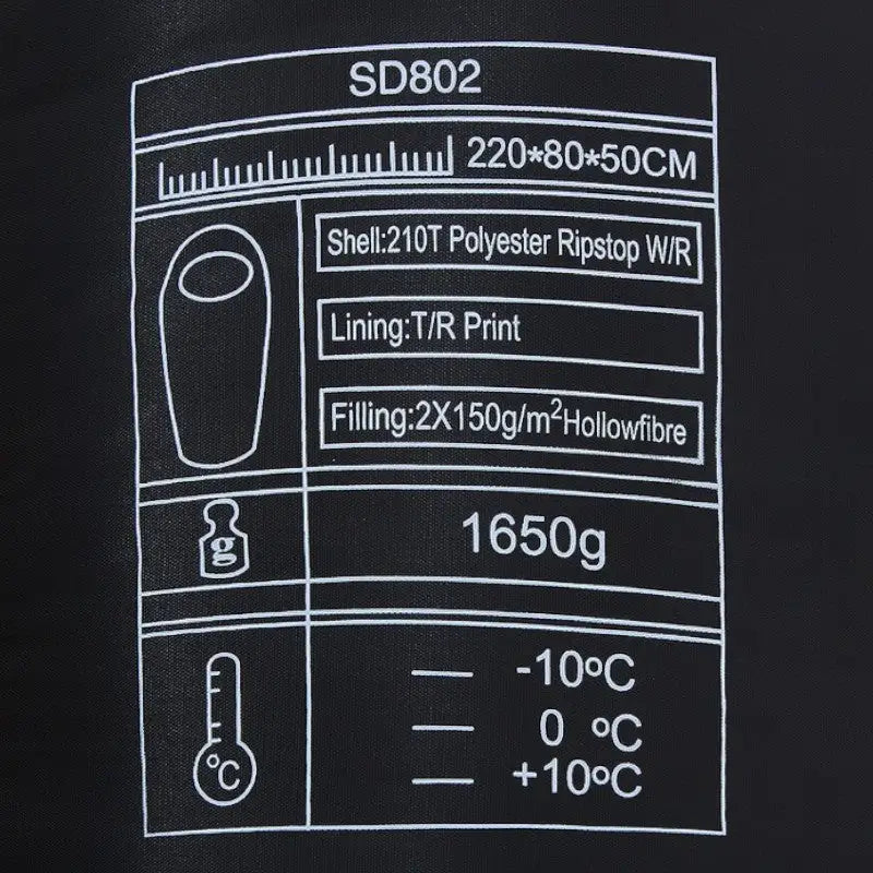 Sac de couchage grand froid 10 dégrés