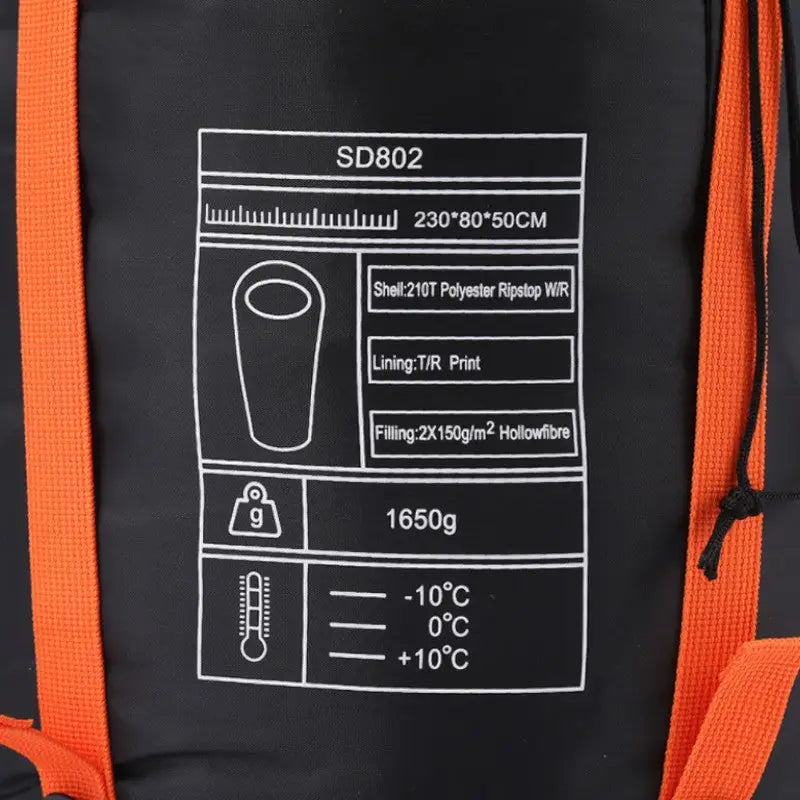 Sac de couchage grand froid 10 dégrés