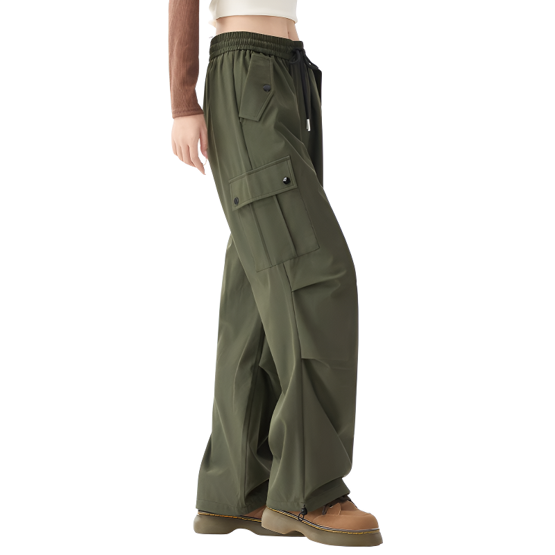 Straight leg cargo trousers womens
