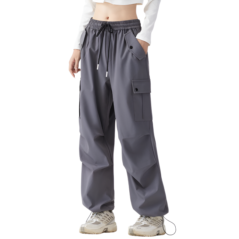 Straight leg cargo trousers womens