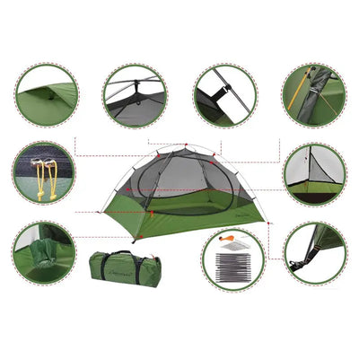 Tente randonnée simple imperméable 2 places