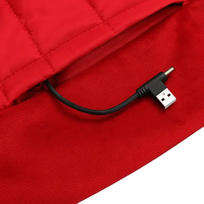 Veste chauffante homme rouge