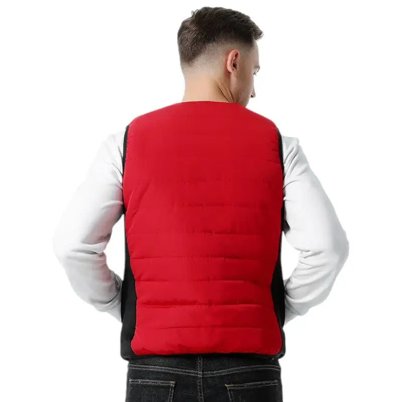 Veste chauffante homme rouge