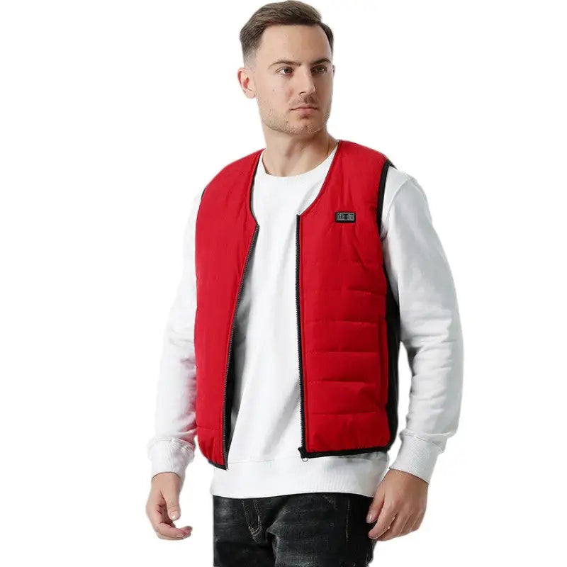 Veste chauffante homme rouge