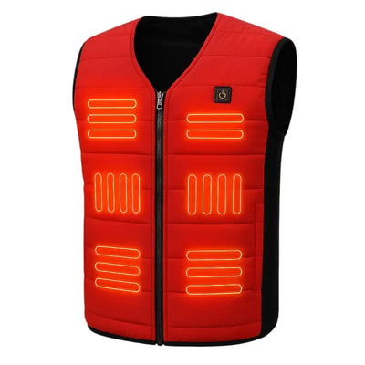 Veste chauffante homme rouge