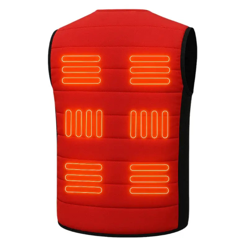 Veste chauffante homme rouge