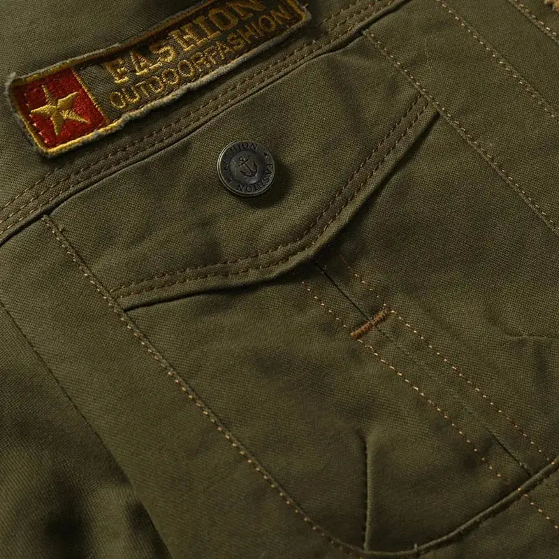 VESTE MILITAIRE AVEC DOUBLURE EN FOURRURE