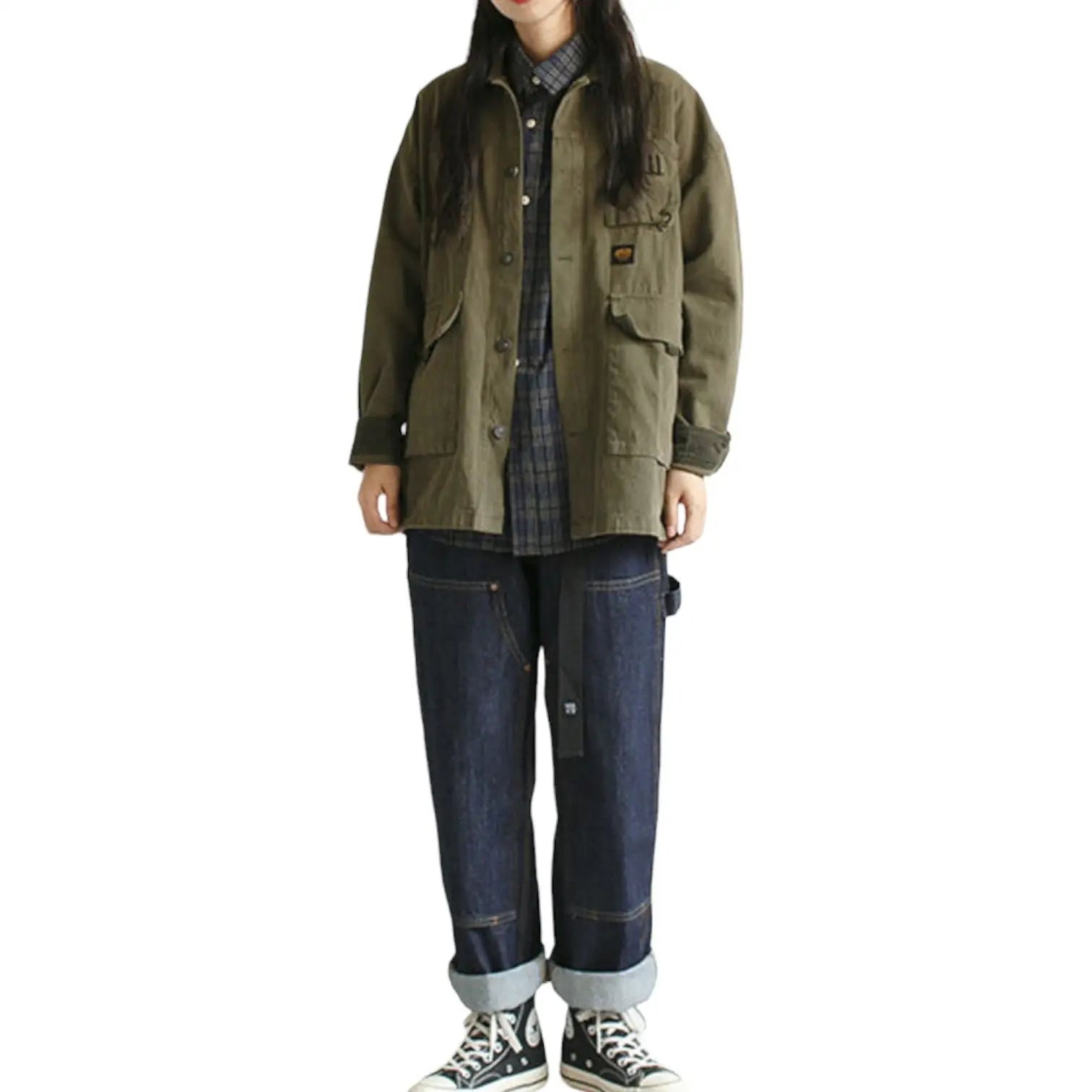 Veste militaire oversize femme
