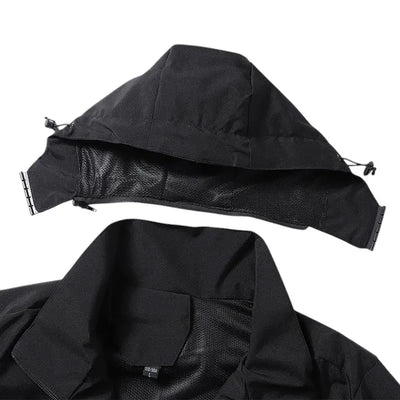 Veste softshell avec capuche amovible imperméable coupe-vent