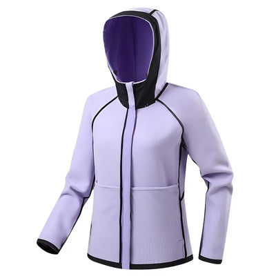 Veste softshell polaire femme chaude avec capuche coupe-vent