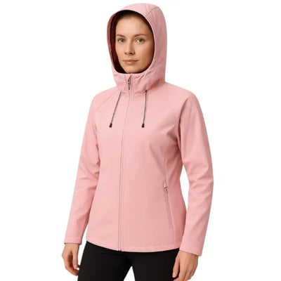 Veste softshell polaire femme chaude avec capuche coupe-vent