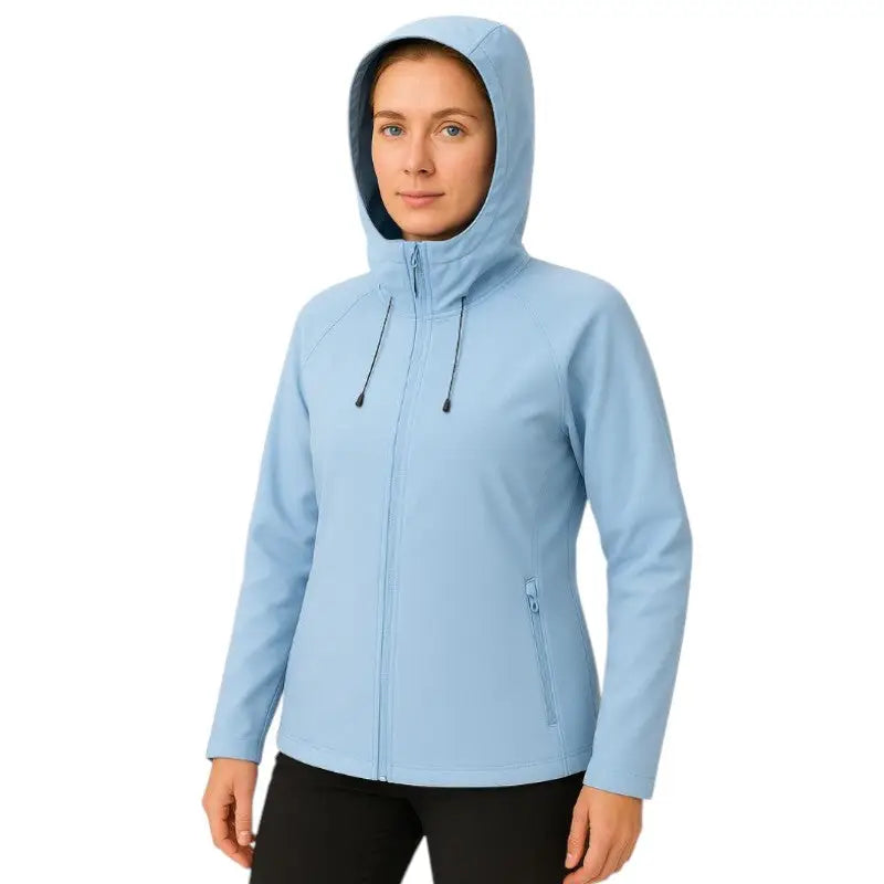 Veste softshell polaire femme chaude avec capuche coupe-vent