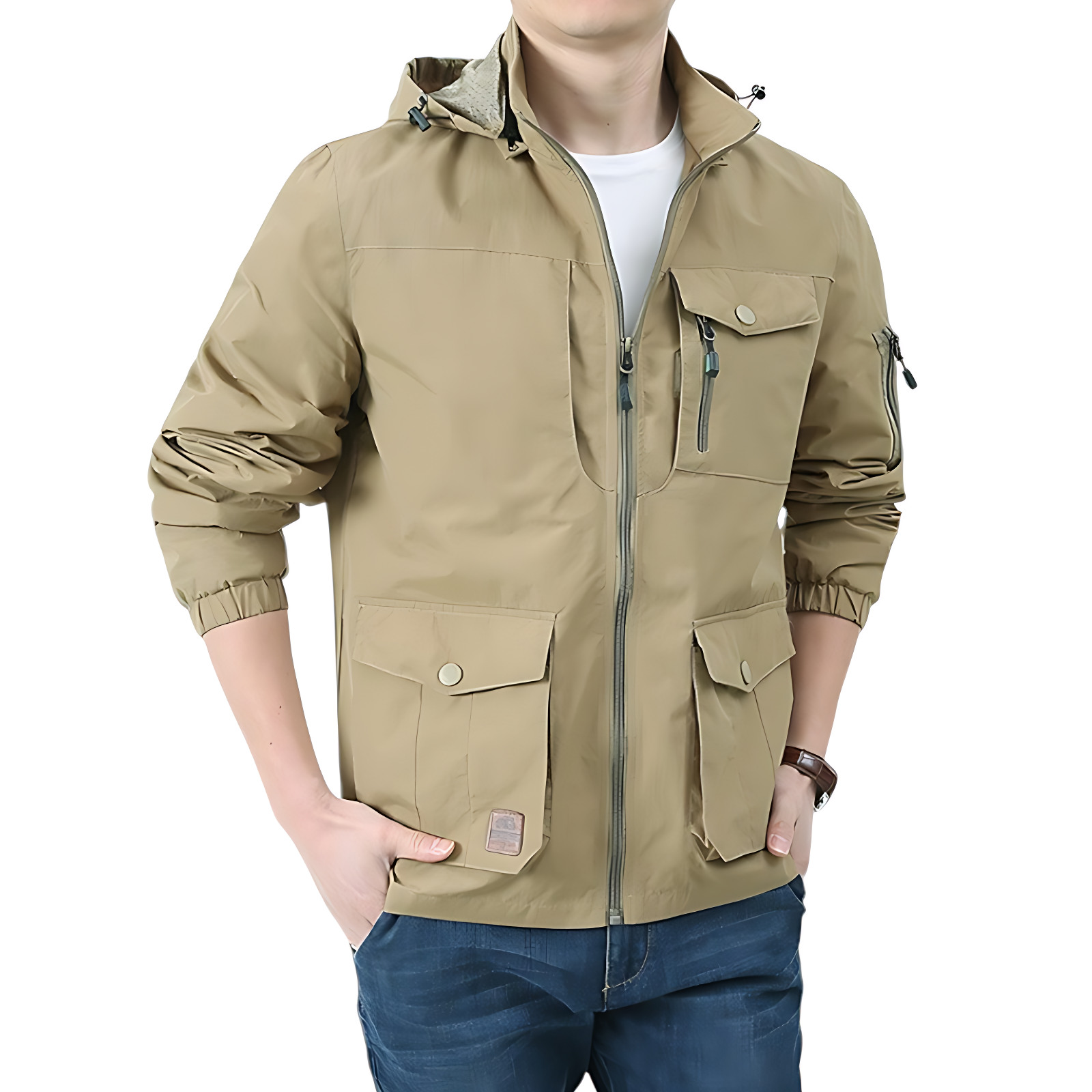 Waterproof zip down hoodie