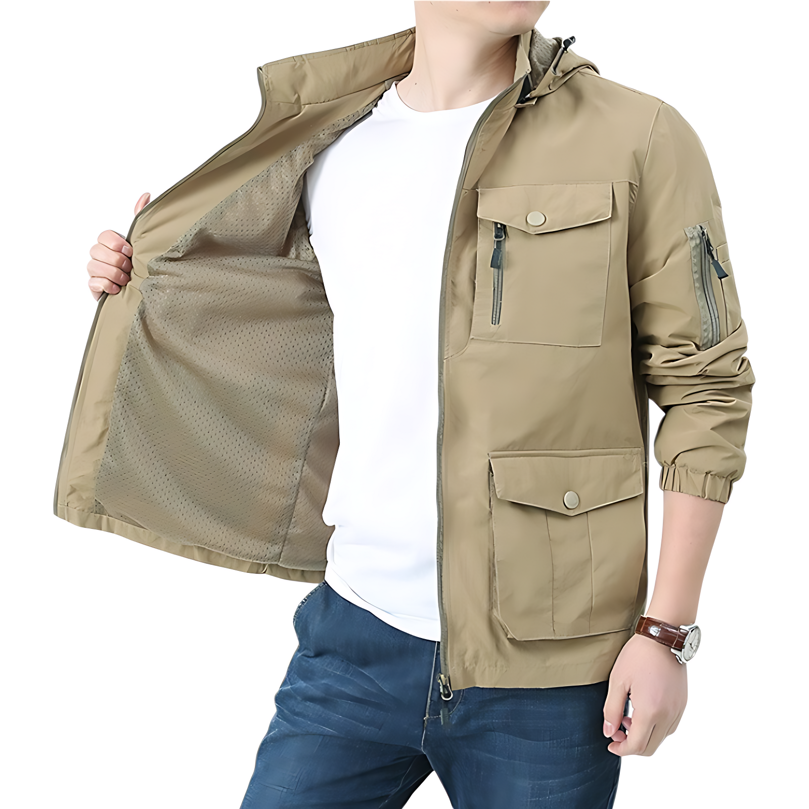 Waterproof zip down hoodie