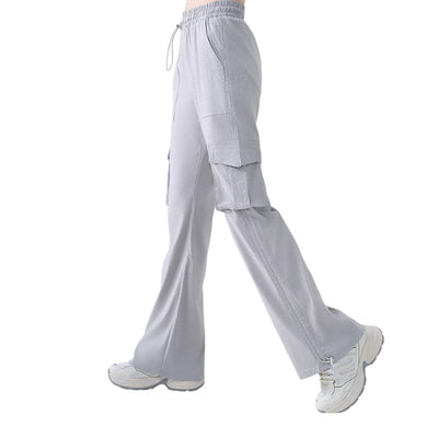 Womens flared cargo trousers